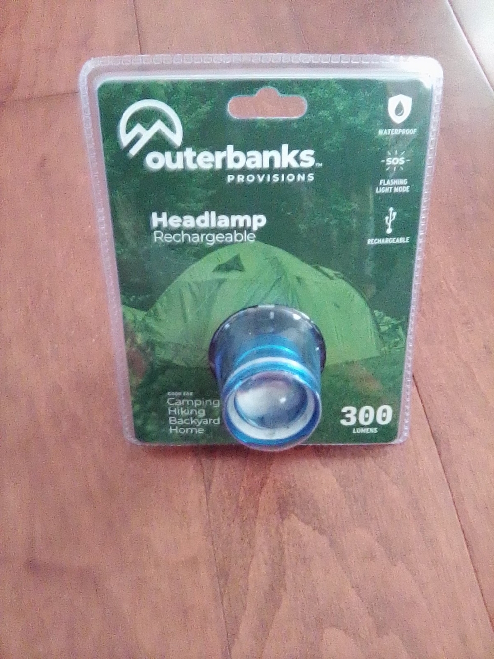 Outerbanks Rechargeable Blue Headlamp - 300 Lumens